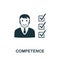 Competence vector icon symbol. Creative sign from business management icons collection. Filled flat Competence icon for computer