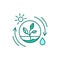 Competent photosynthesis color line icon.