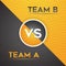 Competition black and orange versus team background