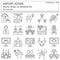 Competition eSport Gaming Icon Set, Icons Collection of Competitive Tournament Digital Game for e-Sport Symbol. Teamwork Gamers