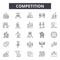 Competition line icons, signs, vector set, outline illustration concept