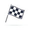 Competition sport flag line icon