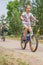 Competition-training in Cycling for younger students in Central Russia.