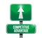 Competitive advantage road sign illustration