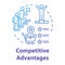 Competitive advantages concept icon. Success in work. Corporate leadership. Ambition and success. Business strategy idea