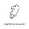 Competitive Strategy icon. Line style element from business strategy collection. Thin Competitive Strategy icon for web design,