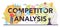 Competitor analysis typographic header. Business competition. Market research