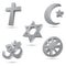 Compilation of symbols of different religions.. Vector illustration decorative design