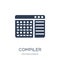 Compiler icon. Trendy flat vector Compiler icon on white background from Programming collection