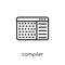 Compiler icon. Trendy modern flat linear vector Compiler icon on