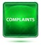 Complaints Neon Light Green Square Button