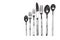 complete cutlery set knives forks spoons isolated