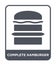 complete hamburger icon in trendy design style. complete hamburger icon isolated on white background. complete hamburger vector