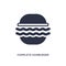 complete hamburger icon on white background. Simple element illustration from bistro and restaurant concept