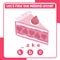 Complete the missing letter worksheet. Cake valentine’s edition