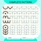 Complete pattern. Tracing Lines Activity For Early Years. Preschool worksheet for practicing fine motor skills. Tracing