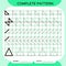 Complete pattern. Tracing Lines Activity For Early Years. Preschool worksheet for practicing fine motor skills. Tracing