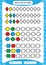 Complete repeating patterns. Worksheet for preschool kids. Practicing motor skills, improving skills tasks. Complete the