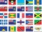 Complete set of 25 Caribbean Flags
