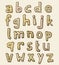 Complete set of stained alphabet letters