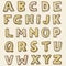 Complete set of stained alphabet letters