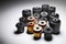 A complete set of suspension bushings for an SUV car. Car chassis spare parts.