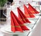 Complete set of white ware with Red napkin