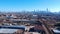 A complete view of the Chicago skyline during a clear sunny day