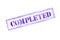 `COMPLETED` rubber stamp over a white background