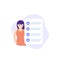 completed task, to do list, checklist vector icon