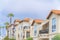 Complex apartment buildings with decorated balconies at Carlsbad, San Diego, California