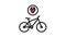 complex bike repair color icon animation