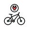 complex bike repair color icon vector illustration