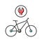 complex bike repair color icon vector illustration