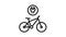 complex bike repair line icon animation