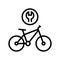 complex bike repair line icon vector illustration