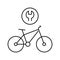 complex bike repair line icon vector illustration