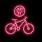 complex bike repair neon glow icon illustration