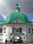 A complex of buildings of the monastery, church and bell tower. Alexander Svirsky Monastery