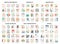 Complex concept icons, vector illustration modern design set with future eco technology in genetics biochemistry, heavy