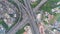 Complex highway junction in Guangzhou in Day, China. Aerial vertical top-down view