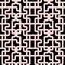 Complex labyrinth maze vintage art deco style monochrome pattern
