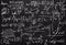 Complex Math, Arithmetic, Chalkboard Background