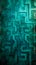 A complex maze design carved into a textured, teal-colored wall, creating a mysterious and thought-provoking background