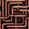 Complex Network of Copper Pipes. Generative ai