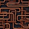 Complex Network of Copper Pipes. Generative ai