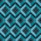 Complex seamless pattern of blue zigzag with cross white stitching