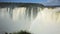 Complex of waterfalls Cataratas del Iguazu on Iguazu River on border of Argentina and Brazil