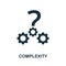Complexity icon. Simple element from business intelligence collection. Filled Complexity icon for templates, infographics and more