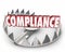 Compliance 3d Word Bear Trap Danger Risk Following Rules Laws